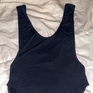 Black low side bodysuit